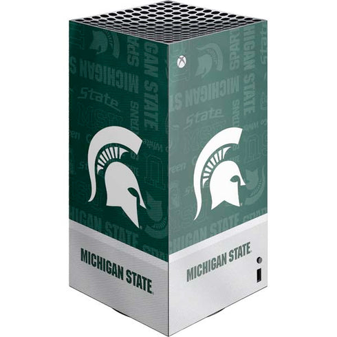 Michigan State University Jersey Split XBox Series X Digital Edition Console Skin